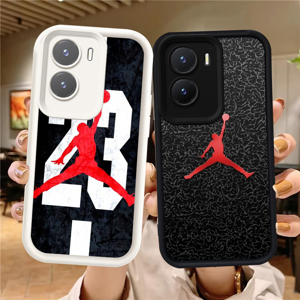 Z-39 J-jordan โลโก้สีขาวสีดําสําหรับ VIVO Y56 Y16 Y02S IQOO 13 Z10 Z9 Z9X 5G กรณี