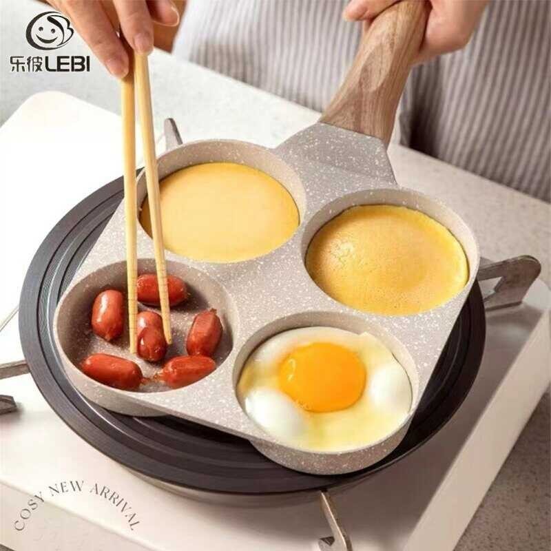 Maifan Stone Non-Stick Egg Burger Four-Hole Frying Pan Induction Cooker Universal Mini Fried Egg P
