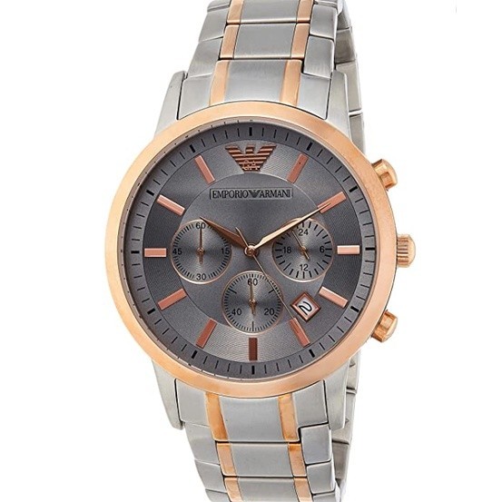♞,♘,♙Emporio Armani Men's AR11077 Dress Watch Analog Display Quartz Silver Watch