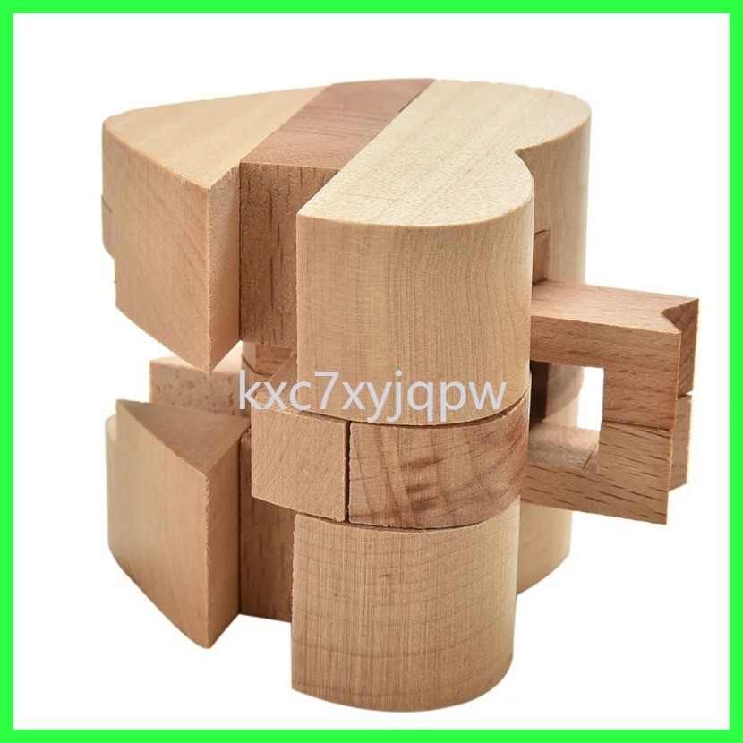 การศึกษาเกมปัญญา Luban ล็อคของขวัญวันวาเลนไทน์ 3D รูปหัวใจไม้ Cube IQ ปริศนาสมอง Teaser รัสเซีย Min