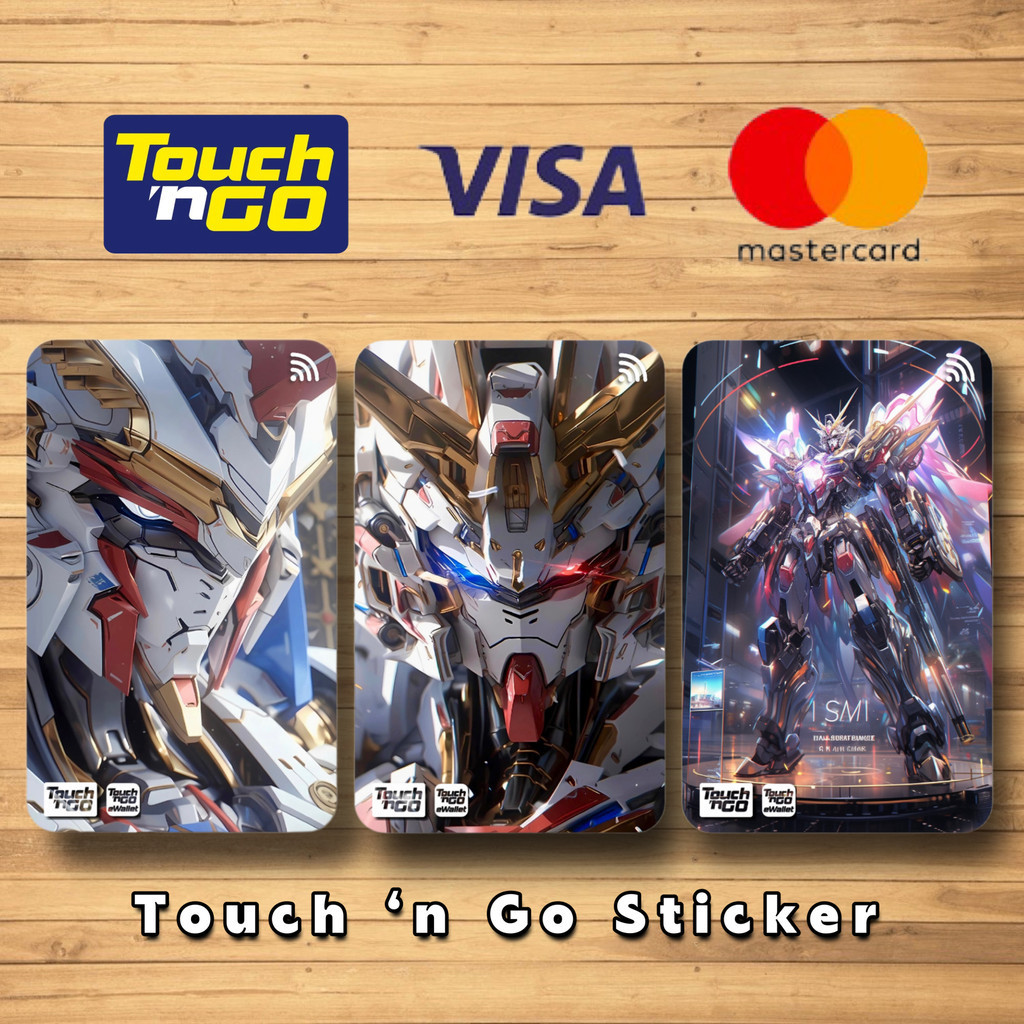 Gundum Series 2 สําหรับ Touch n Go CARD สติกเกอร ์ TNG / Master / Visa / Credit / Debit CARD การพิมพ ์ DIY ฟิล ์ ม