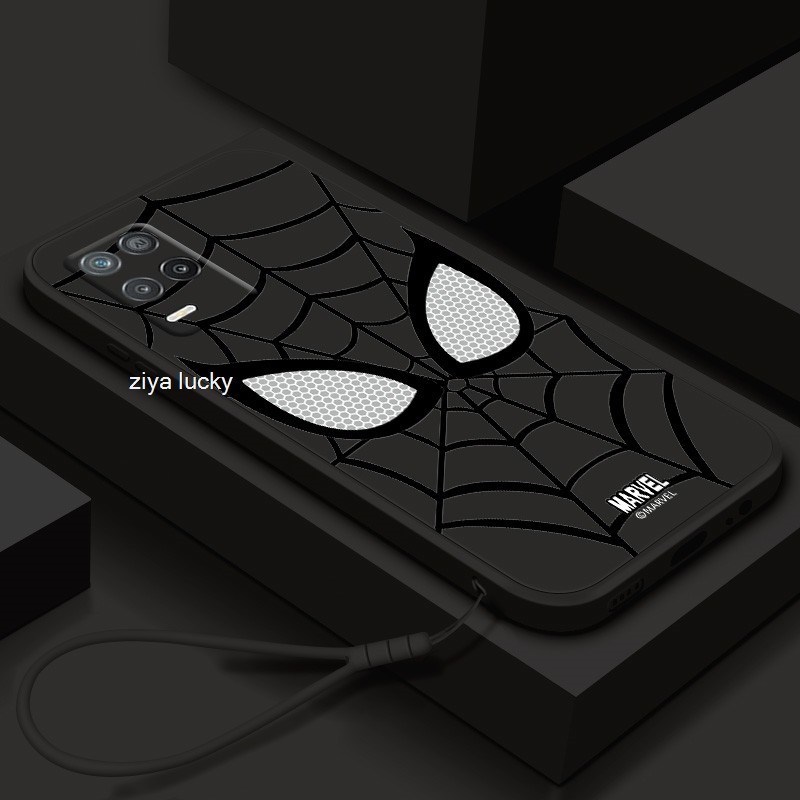 ปลอก Realme 8 9 Pro 8I 9 Pro Plus 9I 5G Cool Anime Spiderman Mask Soft Silicone Case Cover HOSTR