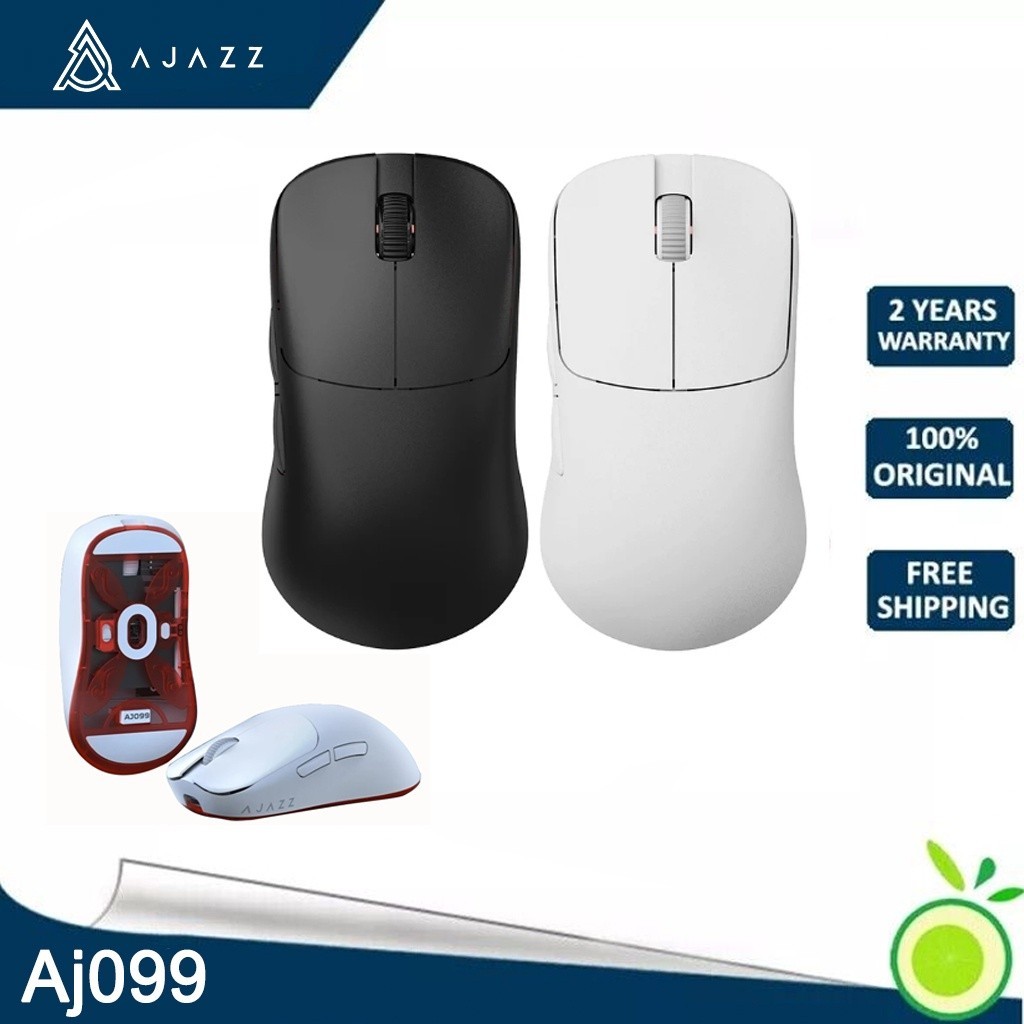 Ajazz Aj099 เมาส์เกมมิ่งไร้สาย 2.4G มีสาย USB 3200 DPI 6 ปุ่ม สําหรับ Macbook แท็บเล็ต แล็ปท็อป คอม