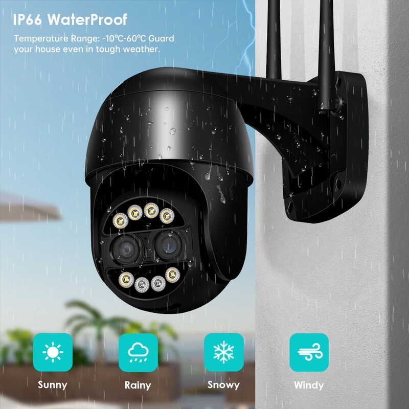 ❤ BESDER 8Mp 4K PTZ IP Camera การรักษาความปลอดภัย Wifi กล้องวงจรปิ