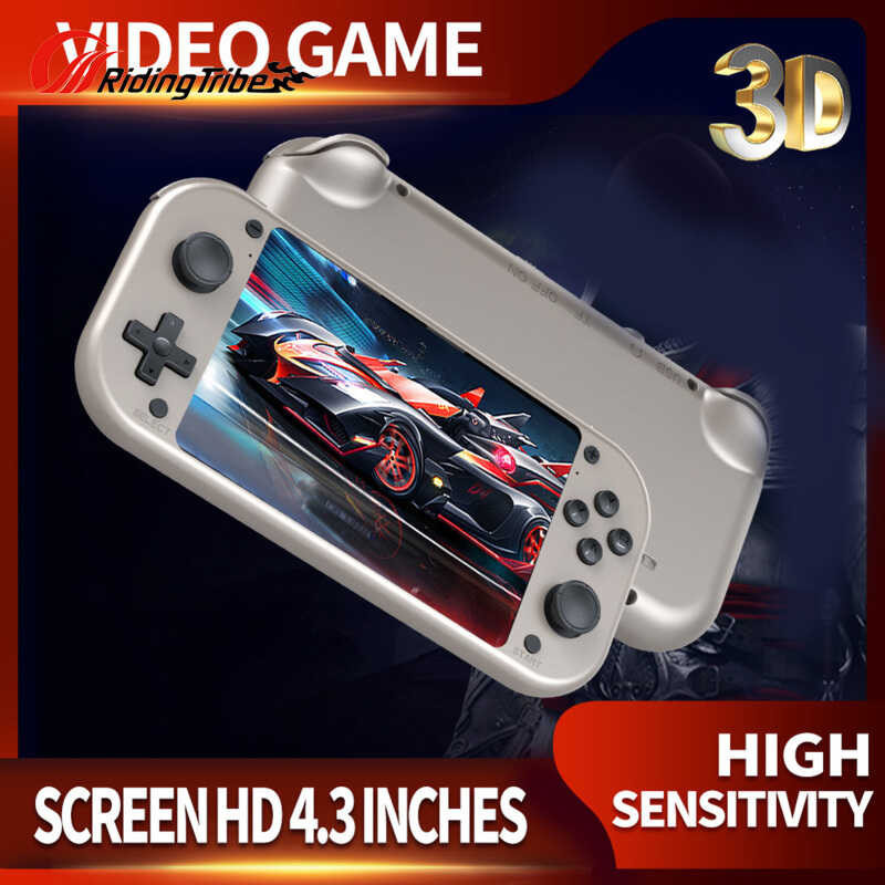 Tribe M17 Riding Handheld 4K HD 4.3-Inch Screen Rechargeable Video Game Console For Kids Men Women