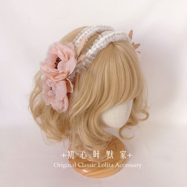 แถบคาดศีรษะ Lolita Pearl Original Original KC Flower Fairy Hair Accessories Little Fairy Temperamen