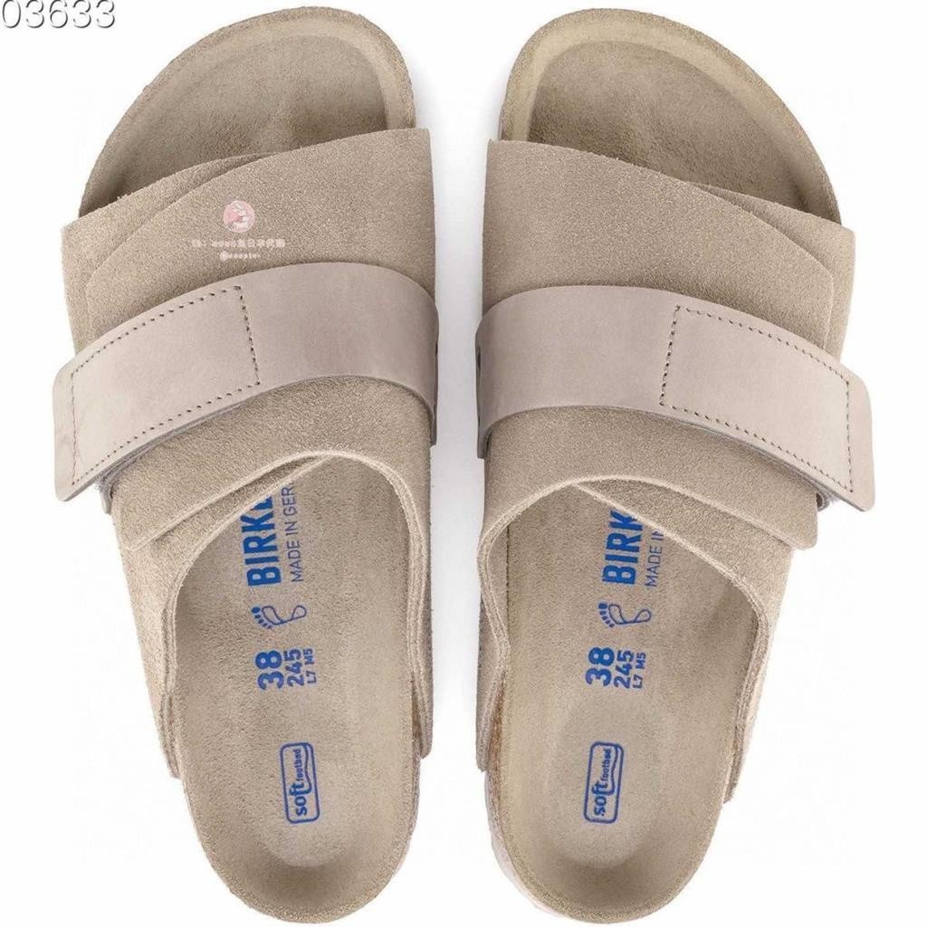 Birkenstock Kyoto รองเท้าแตะลําลอง พื้นไม้ก๊อก แต่งหัวเข็มขัด สําหรับผู้ชาย ผู้หญิง