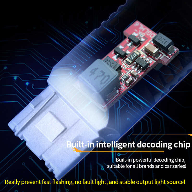 ❤ ไฟ LED รถยนต์ถอดรหัส1156 Bau15s ไฟเลี้ยว Py21w Ba15s 20W 6000Lm ไฟตั