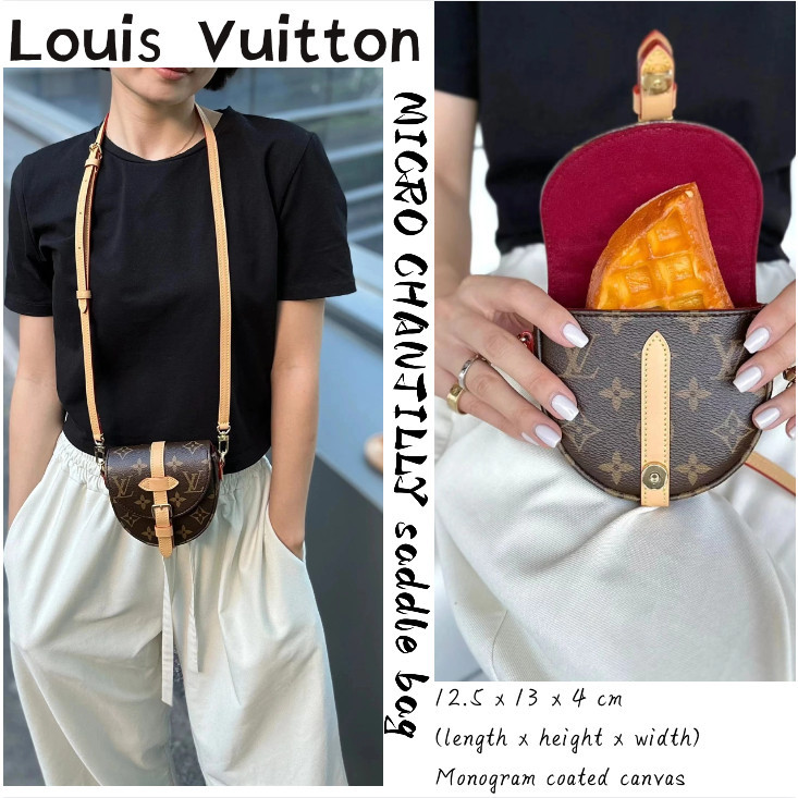 ♞หลุยส์วิตตอง LOUIS VUITTON MICRO CHANTILLY กระเป๋าถือ/กระเป๋าสะพายข้างผู้หญิง