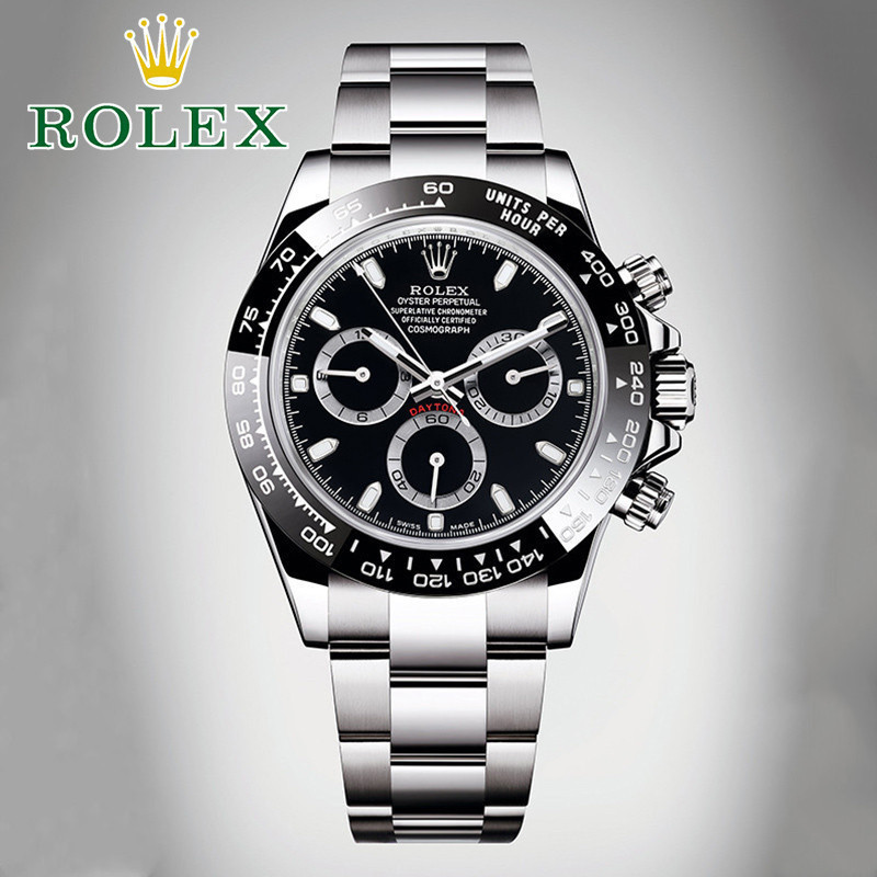 Rolex Daytona นาฬิกาสําหรับผู ้ ชายอัตโนมัติ Original กันน ้ ํา Pawnable ROLEX นาฬิกาสําหรับผู ้ หญ