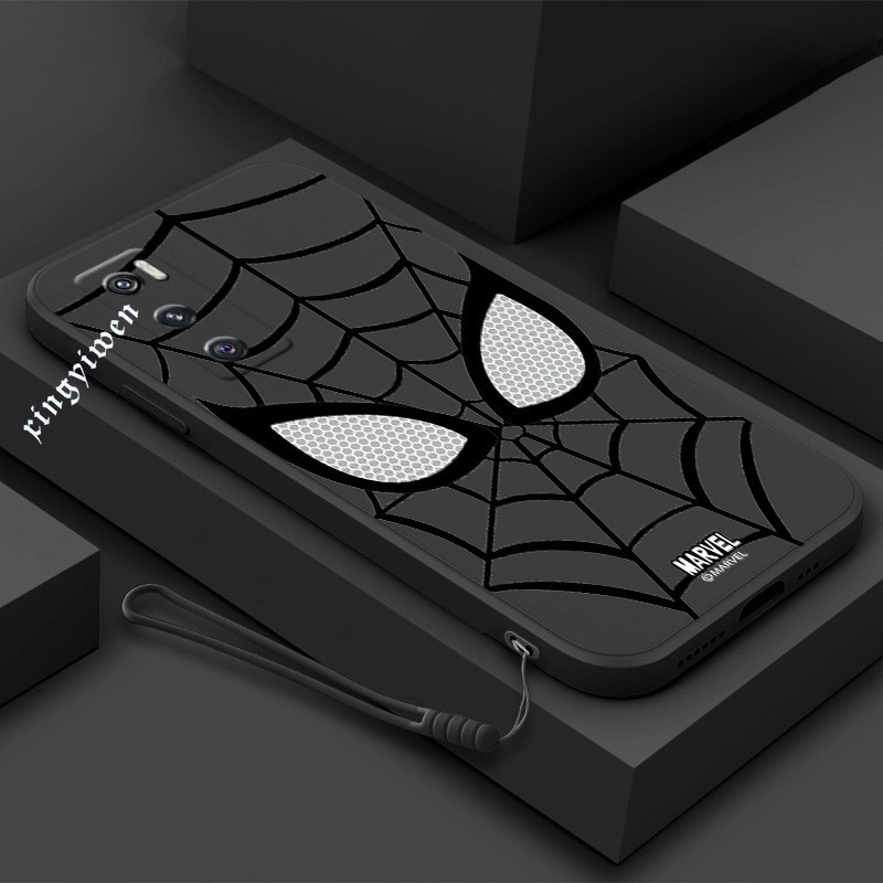 ปลอก Vivo V20SE Y70 2020 V2022 V2023 Spider Man Matte straight Case Soft Cover