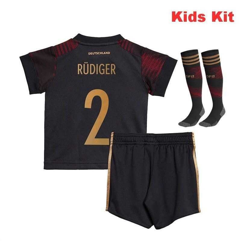 2023 ✒✶ 2022 German away Kids Kit Jersey World Cup top football shirt with patch sock RUDIGER KIM