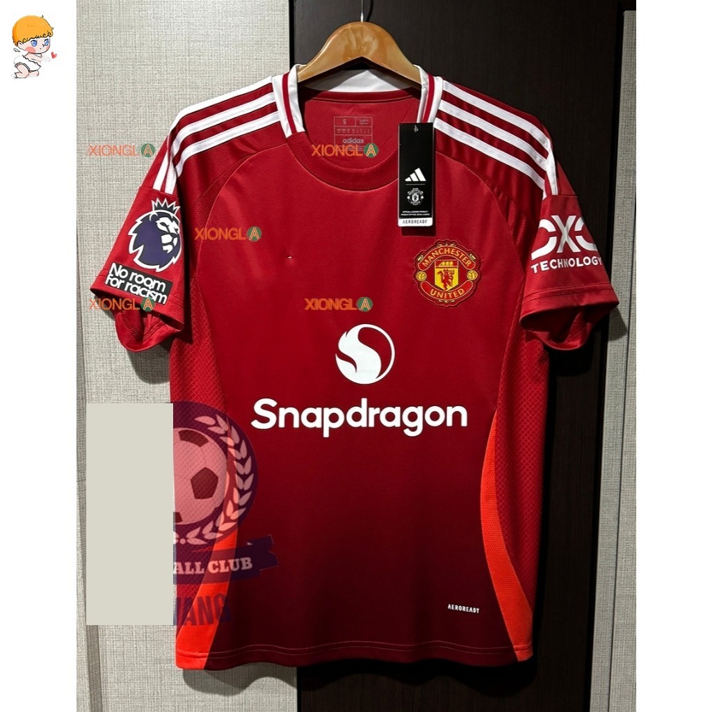 New!! เสื้อฟุตบอลทีม แมนยู Home เหย้า 3A เกรดแฟนบอล 2024/25 ฟลูออฟชั่น EPL ชื่อนักเตะ (แมนยู-ครบทุกคน)+พร้อมเบอร์