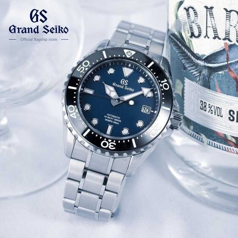 586] [HOT EWSGWJKKA Grandseiko Quartz Version Grand Seiko Gs Steel Belt Diving Sports Men 39; S Wat