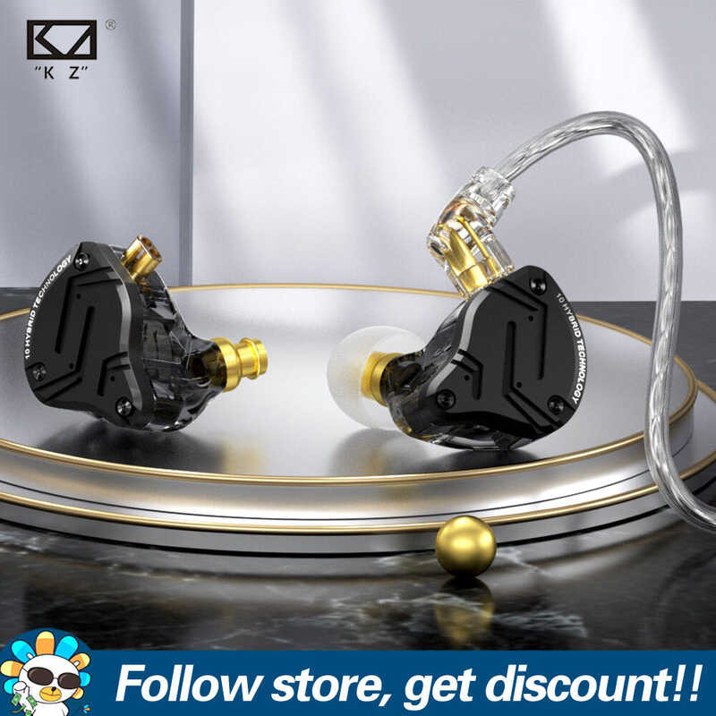 KZ Zs10 Pro X Earphones Hybrid Metal Headset Music IEM Headphones Hifi Bass In Ear Sport Noise Canc