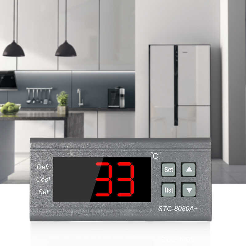 ดิจิตอลตัวควบคุมอุณหภูมิ Stc-8080A + ตู้เย็น Thermostat สำหรับ