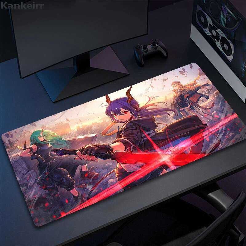 Arknights แผ่นรองเมาส์ Pc อุปกรณ์เสริมสําหรับเล่นเกมคอมพิวเตอร์อะนิเมะ Mousepad ยางลื่น Mausagepad ใ
