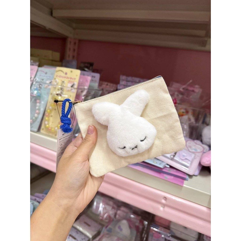 Miffy 70 Years Blue Line Japan กระเป๋าซิปขนาดเล็ก