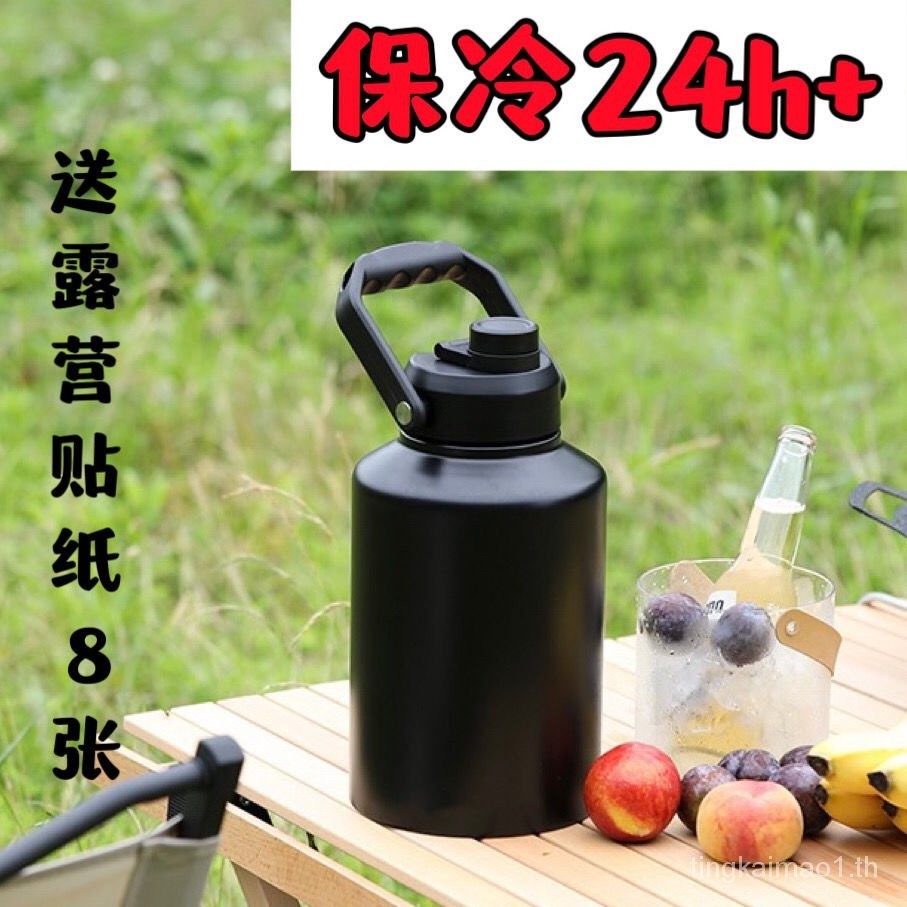 Outdoor stainless steel cold-keeping ice bucket large capacity camping portable portable portable k