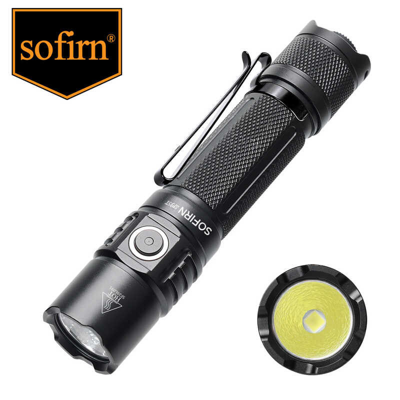 SP35T 3800lm Sofirn Tactical 21700 Flashlight Powerful LED Light USB C Rechargeable Torch with Dual