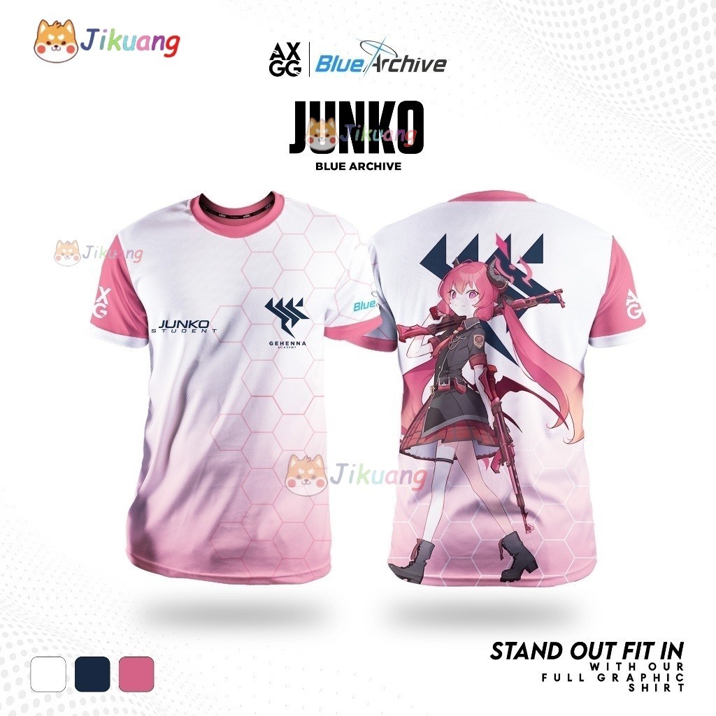 Blue Archive - Hibiki_Hina_Hinata_Ichika_Iori_Izumi_Izuna_Junko _ เสื้อยืดสําหรับเล่นเกม﻿