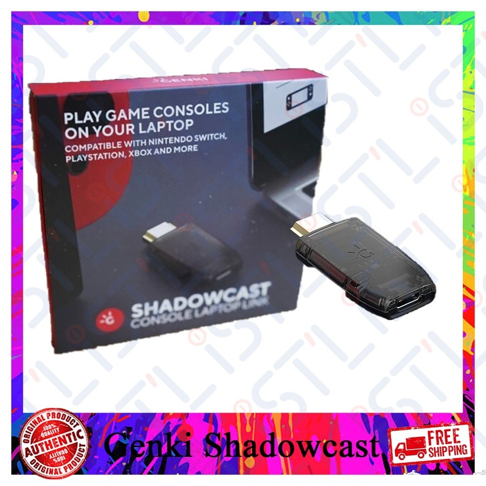 GENKI ShadowCast Easily Connect and Play Game Consoles on the Laptop, Smallest Capture Card with Gr