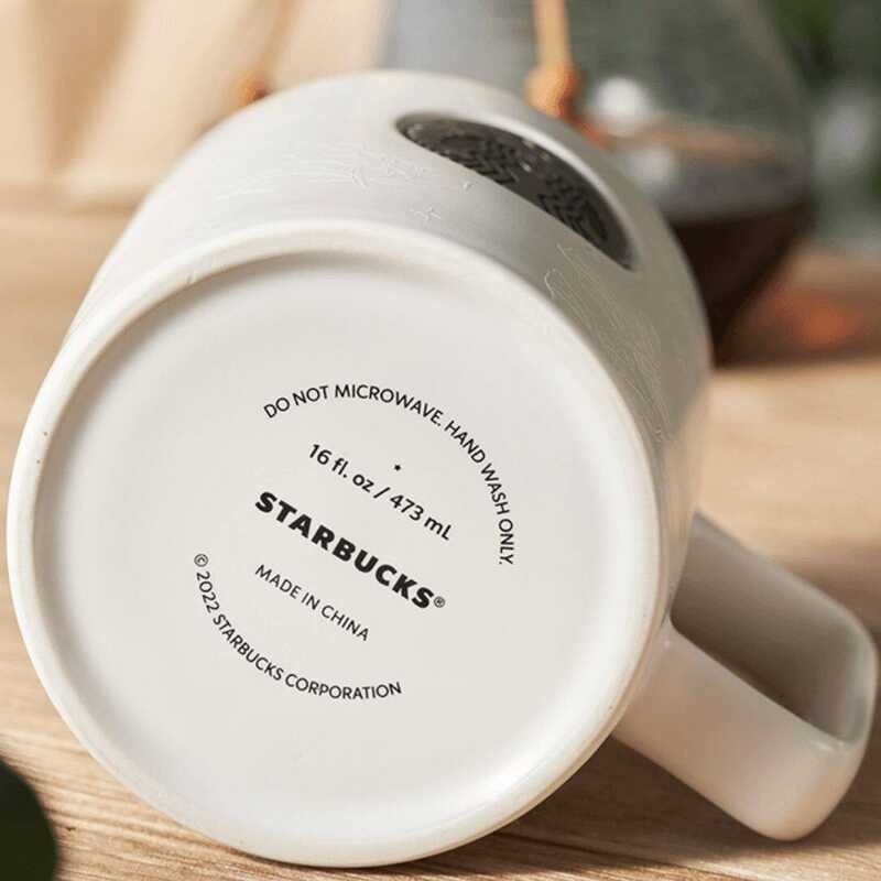 Starbuck Free gift spoon,Starbuck Mug Ceramic 473ml Large Capacity Plant Pattern Coffee Milk Drinki spoon, thumbnail 5