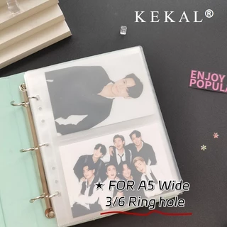 KEKAL Muti-ขนาดป้องกัน Divider สําหรับแขนB5/A5/A6/A7/A8 หลวมใบโปร่งใส Frosted PP ป้องกันพลาสติกแยกสําหรับ binder