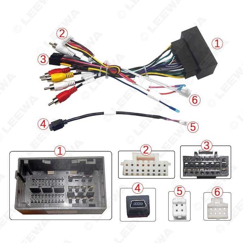 ❤️ LEEWA รถ 16Pin Android สายไฟสาย USB พร้อม Canbus สําหรับรถจี๊ป