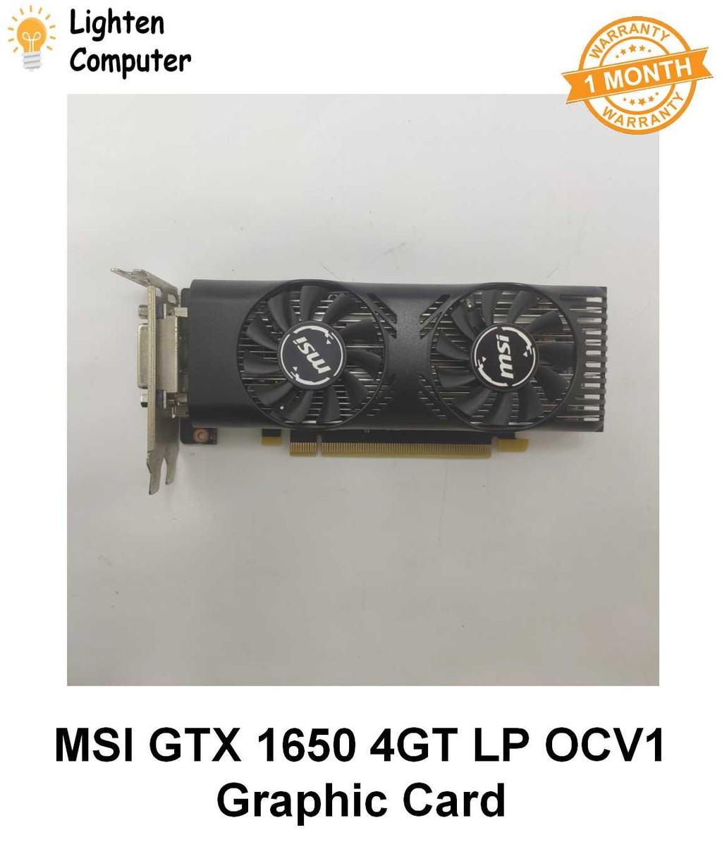 USED Msi GTX 1650 LP 4G กราฟิกการ์ดไม่จําเป็นต้อง 6 พิน Low Profile GDDR5 กราฟิกการ์ด GTX1650