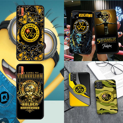 สีดํานุ่ม Samsung Galaxy A5 A6 A6 Plus A7 A8 A8 Plus A9 A01 EU trisklion tau gam A เคสโทรศัพท์