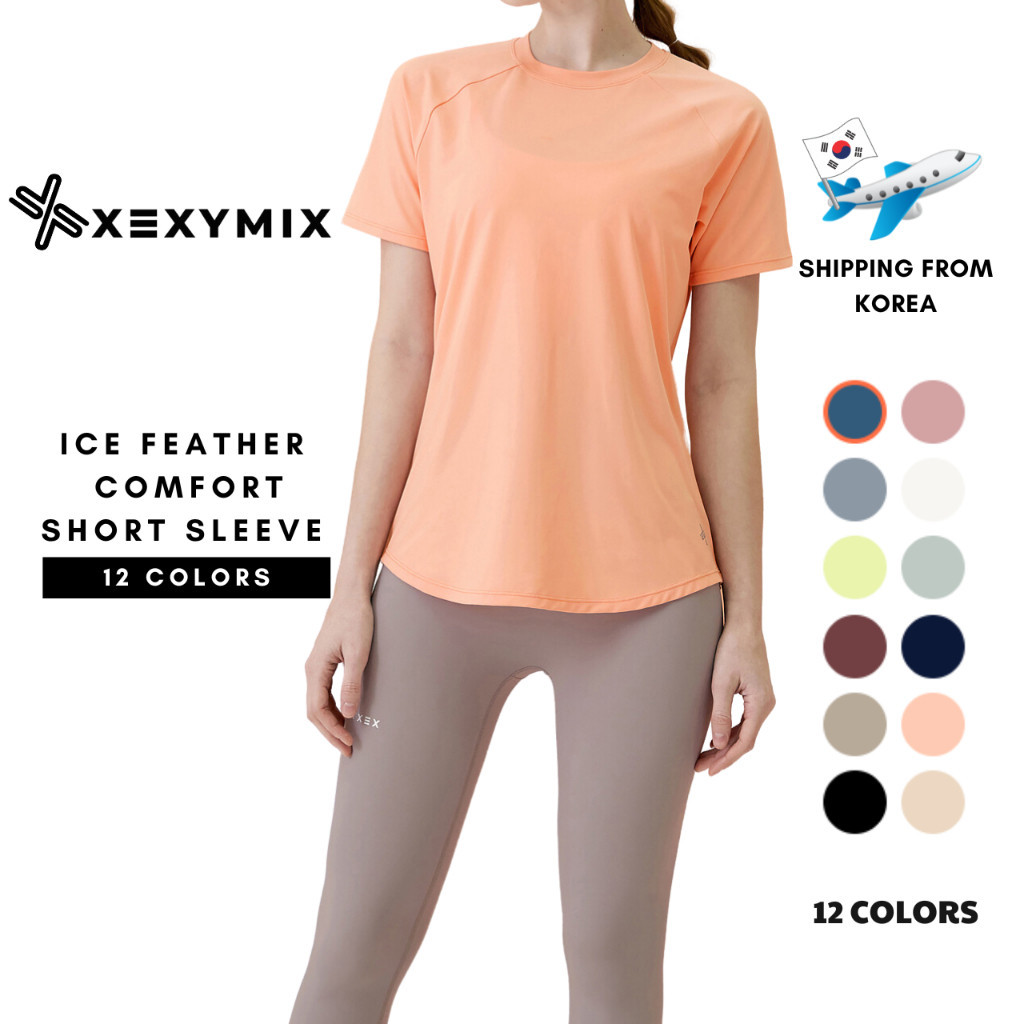 Xexymix Ice Feather Comfort เสื้อกีฬา แขนสั้น ใส่สบาย ขนนกน้ําแข็ง (12 สี)