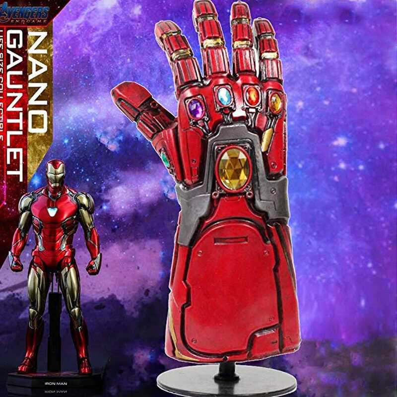 Avengers Microgood Iron Man Faux Infinity Stones Glove Gauntlet Cosplay Prop Party Costume PVC