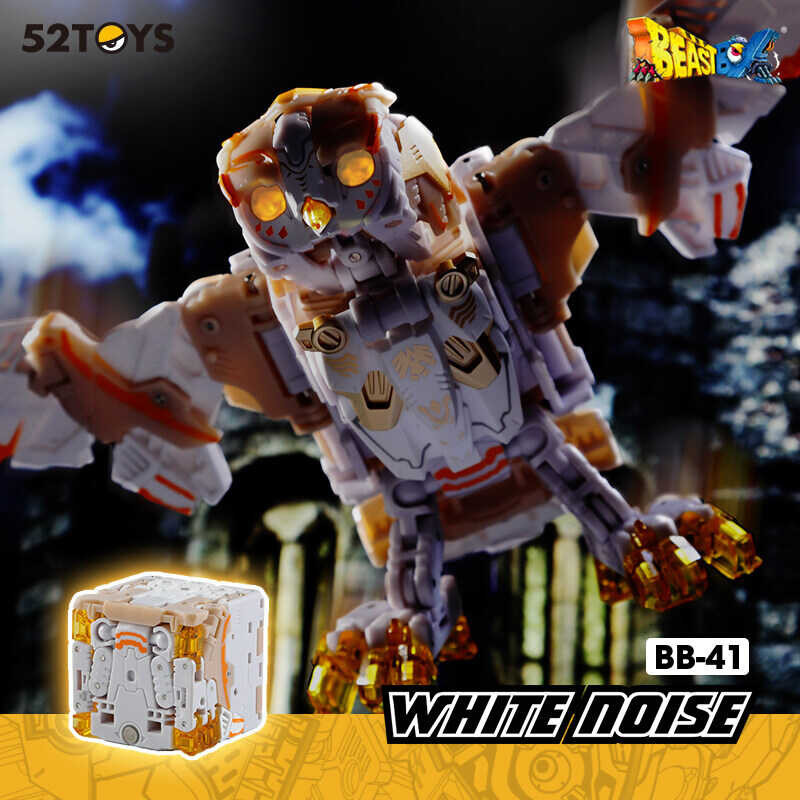 52Toys BEASTBOX Bb-41 WHITENOISE Mecha Deformation Action Figure Portable Model