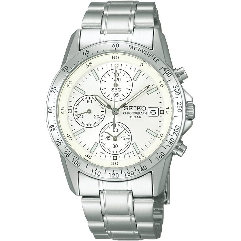 [นาฬิกา Seiko] นาฬิกาข้อมือ Seiko Selection Men's Quartz Chronograph Watch SBTQ039 สีเงิน