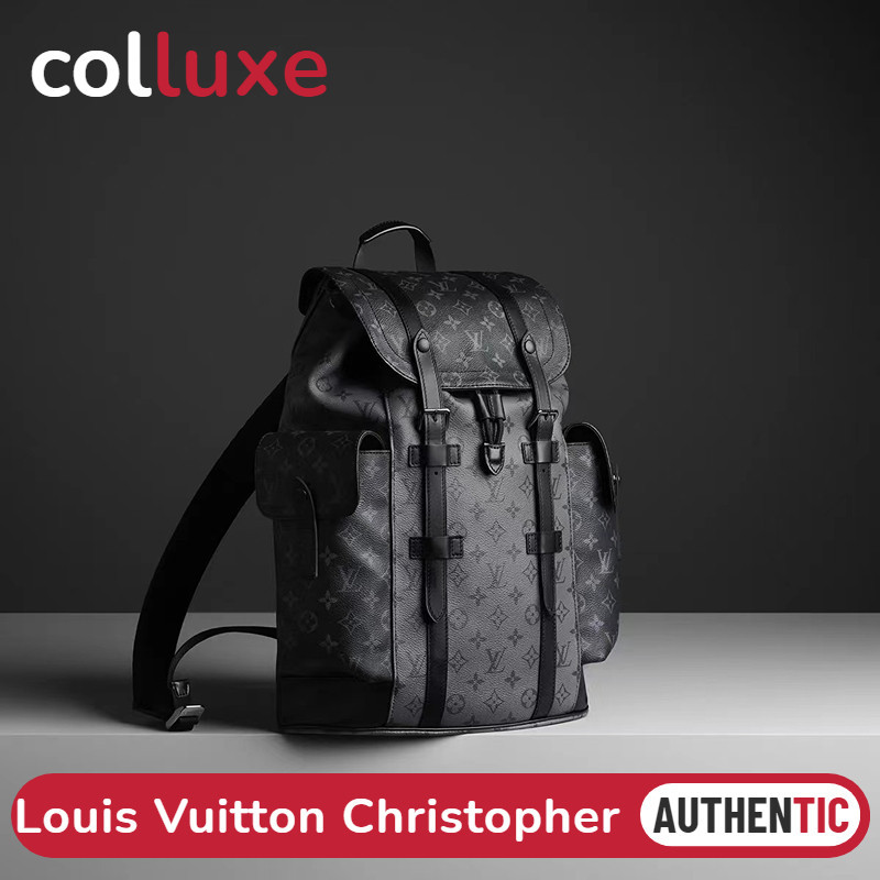 ♞,♘,♙ของแท้หลุยส์วิตตอง Louis Vuitton Christopher Unisex/กระเป๋าเป้สะพายหลัง
