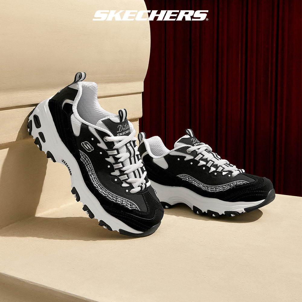 Skechers สเก็ตเชอร์ส รองเท้า ผู้หญิง Sport D'Lites 1.0 Shoes - 13090-BKW