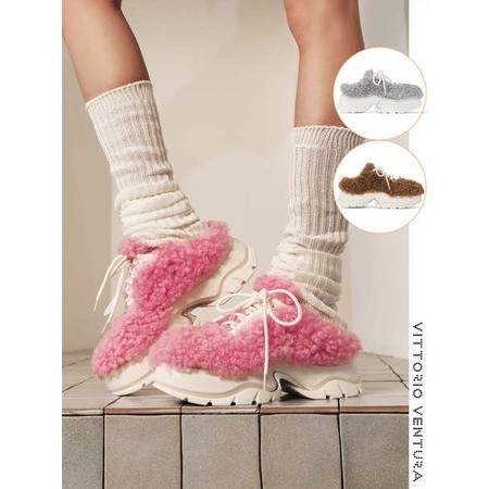 Vittorio VENTURA VENTURA VENTURA ผ้าวูล หนังวัว แบบหนา ให้ความอบอุ่น