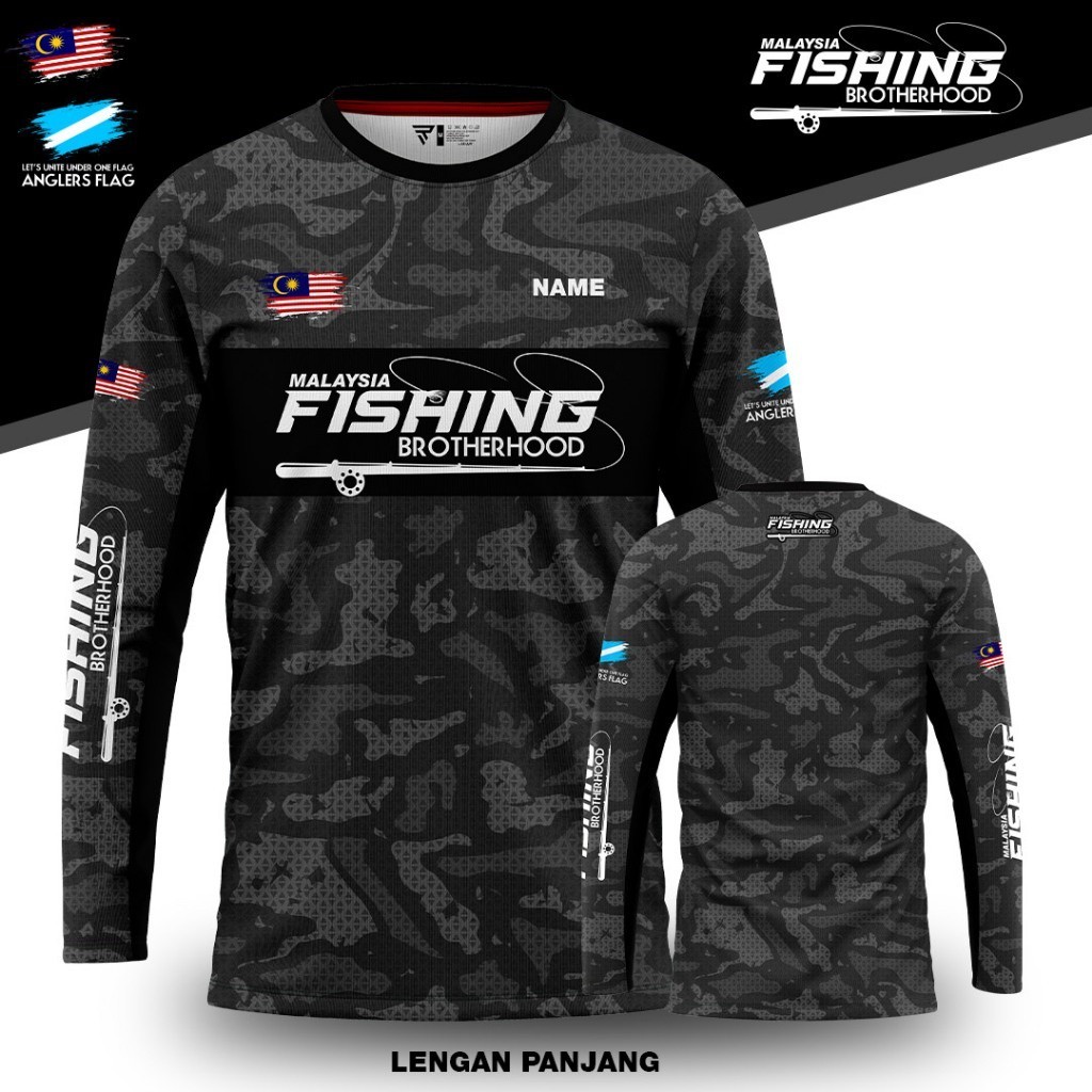 Glorya ชื ่ อที ่ กําหนดเองฟรี BAJU MANCING Malaysia Fishing Brotherhood