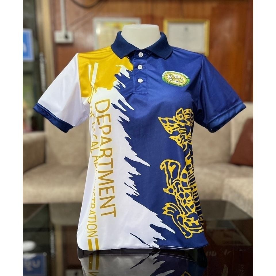 เสื้อโปโลพิมพ์ลายโลโก้ท้องถิ่น พร้อมส่ง ✅ เนื้อผ้าไมโคร ผ้านุ่มใส่สบายไม่ร้อน Polo Shirt