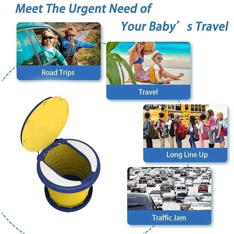 Potty，Foldable Portable Travel，Toddlers Training Toilet Seat Emergency Toilet,Portable Potty Todd ,