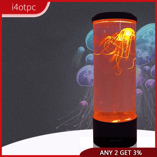 I4otpc โคมไฟกลางคืน LED โคมไฟกลางคืนแมงกะพรุน พร้อมรีโมตคอนโทรล สายไฟ Usb โคมไฟกลางคืน สถานรับเลี้ย