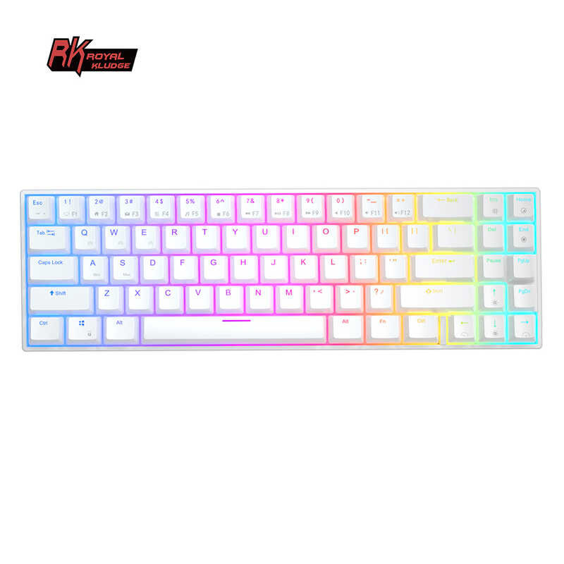 RK71 Royal Kludge RGB 70% สลับได้โหมดคู่คีย์บอร์ดเล่นเกมคีย์บอ