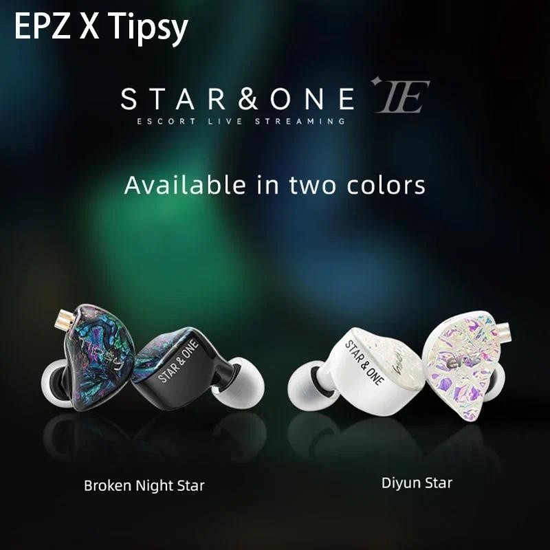 Epz X Tipsy Star One HiFi หูฟังอินเอียร์ แบบมีสาย 2Pin 0.78 มม. 3.5 มม.