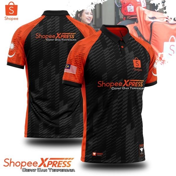 Shopee EXPRESS T-SHIRT JERSEY / Baju Microfiber Jersi