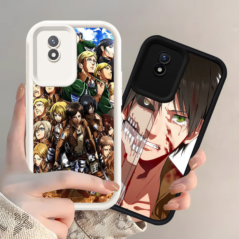Z-43 Attack on Titan ปลอกสีขาวสีดําสําหรับ VIVO Y02t Y02a Y02 V30E V30 Pro 5G กรณี