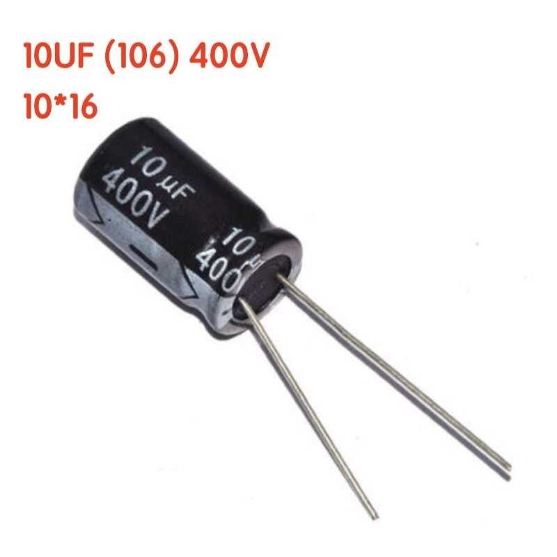 20ชิ้น/ล็อต10uf 10*16อลูมิเนียมelectrolytic Capacitor 10Uf 10*16 Electrolytic Capacitor 400V 10Uf