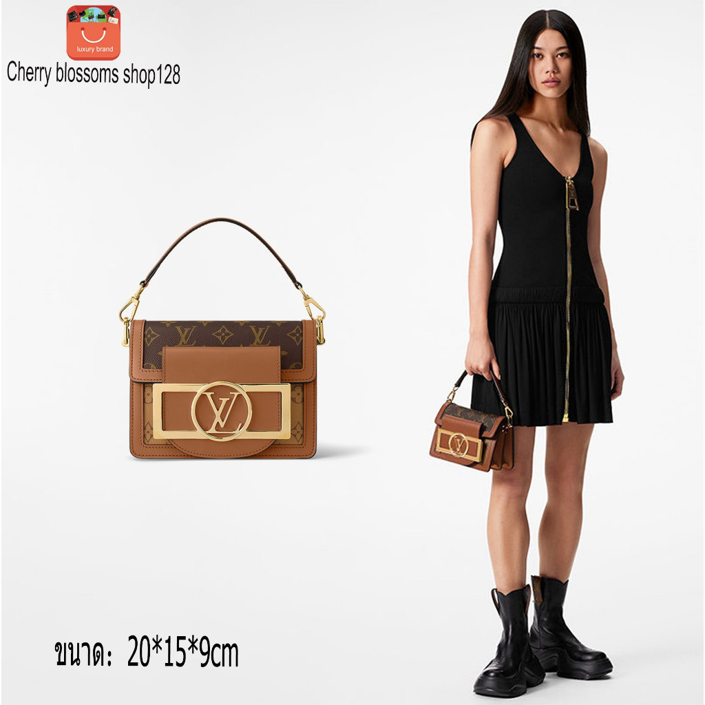 ♞,♘แท้ Louis Vuitton LV23 New Arrival Dauphine Lock XL Mini Shoulder Bag กระเป๋าถือ