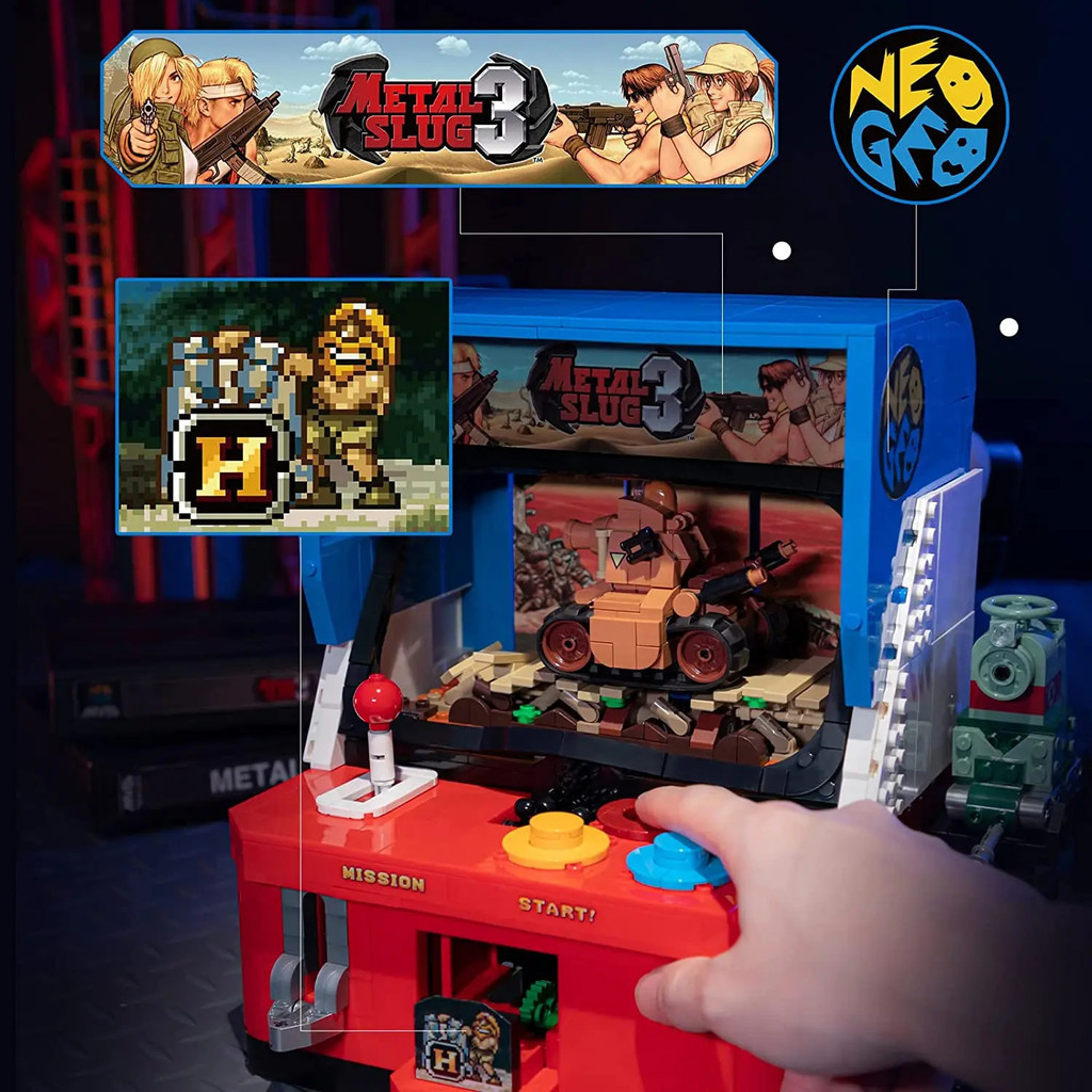Pantasy Retro Arcade Machine Building Set For Adults Metal Slug Entertainment System Building Kit Collectible Assemble