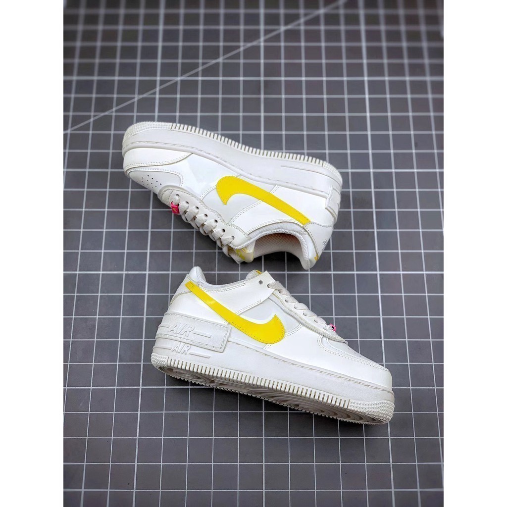 



 ♞,♘,♙Nike High-top Sneakers for High-Quality Nike Air Force 1 Shadow Macaron White Yellow Yell